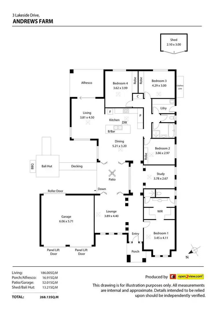 Floorplan of Homely house listing, 3 Lakeside Drive, Andrews Farm SA 5114