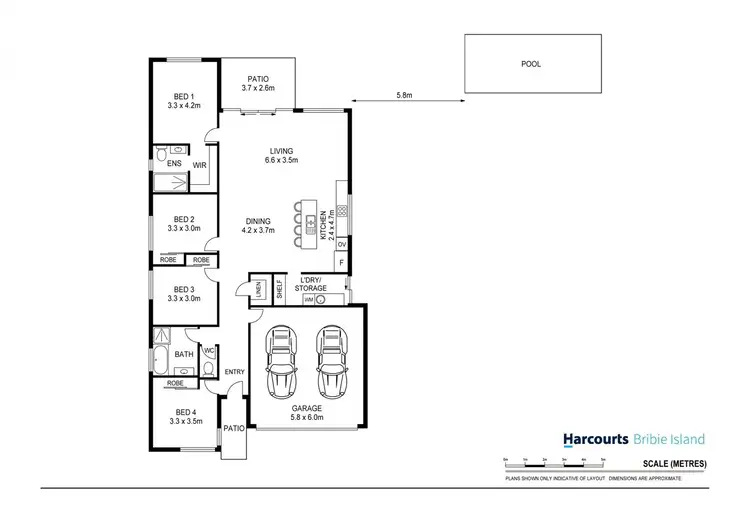 Floorplan of Homely house listing, 4 Callisia Cr, Banksia Beach QLD 4507