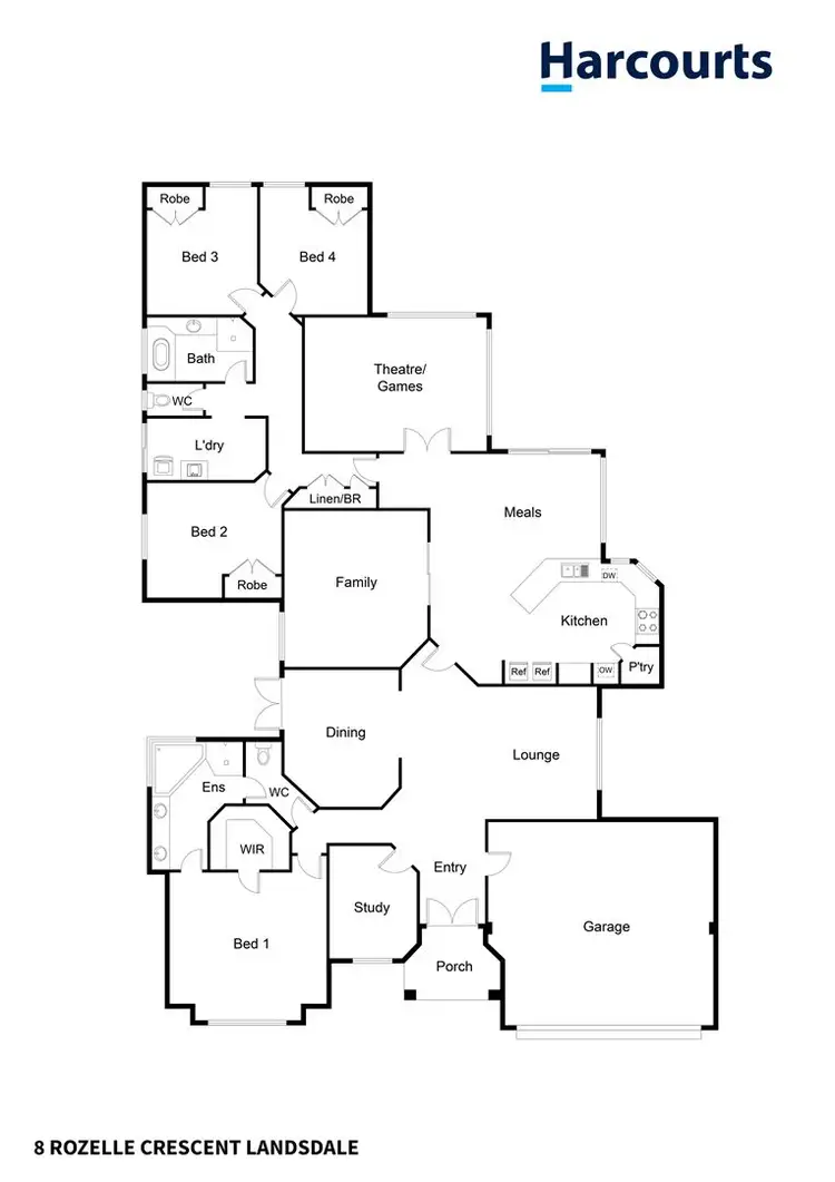Floorplan of Homely house listing, 8 Rozelle Crescent, Landsdale WA 6065