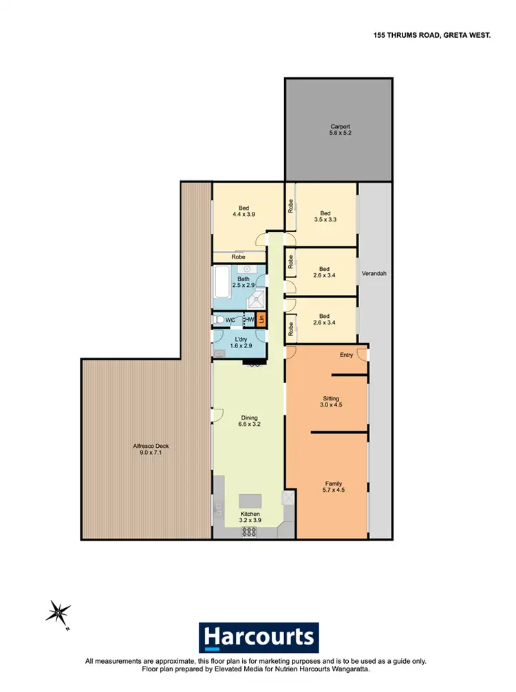 Floorplan of Homely rural property listing, 155 Thrums Road, Greta West VIC 3675