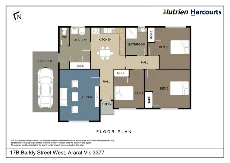 Floorplan of Homely unit listing, 3/17 Barkly Street West, Ararat VIC 3377
