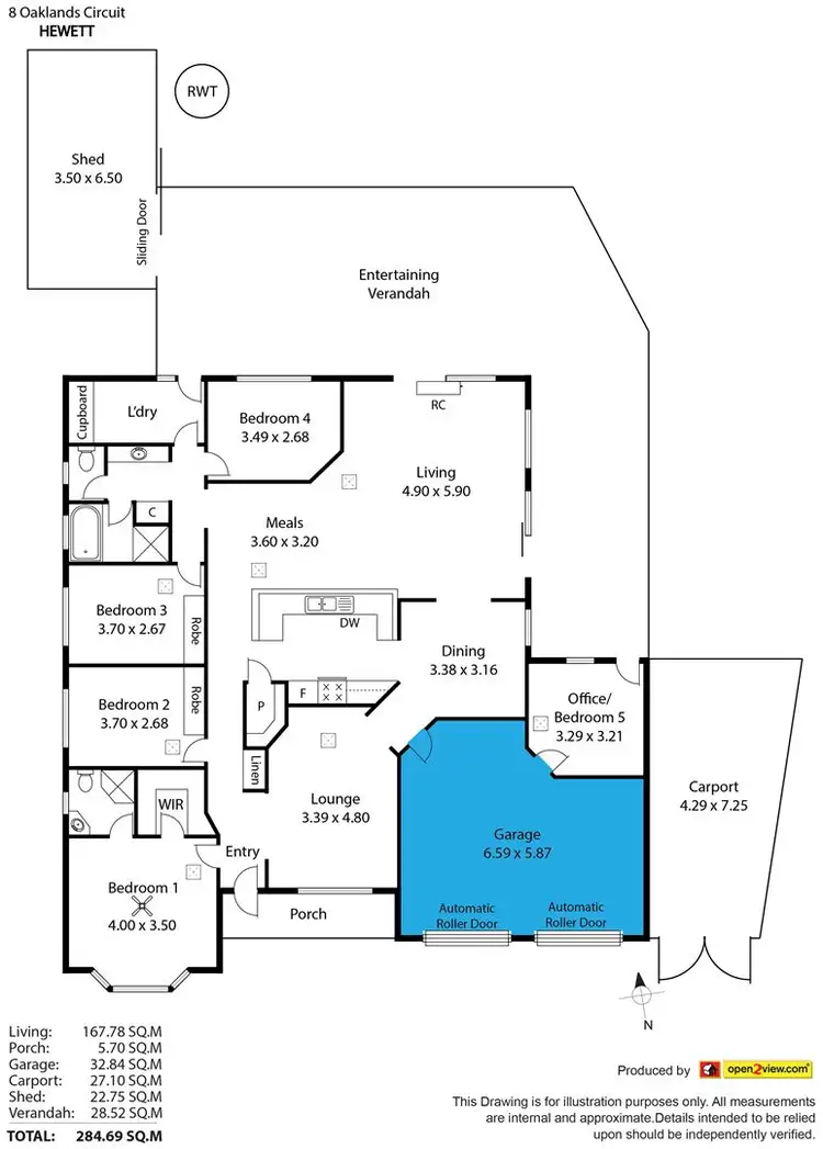 Floorplan of Homely house listing, 8 Oaklands Circuit, Hewett SA 5118
