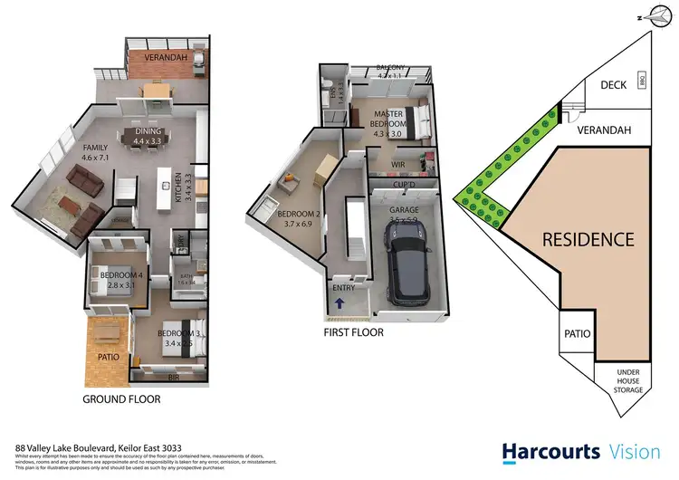 Floorplan of Homely townhouse listing, 88 Valley Lake Boulevard, Keilor East VIC 3033