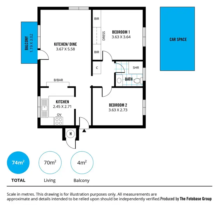 Floorplan of Homely unit listing, 4/6 Ferguson Street, Glenelg North SA 5045