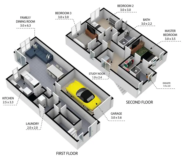 Floorplan of Homely semi-detached listing, 15 O'Loughlan Street, Bardia NSW 2565