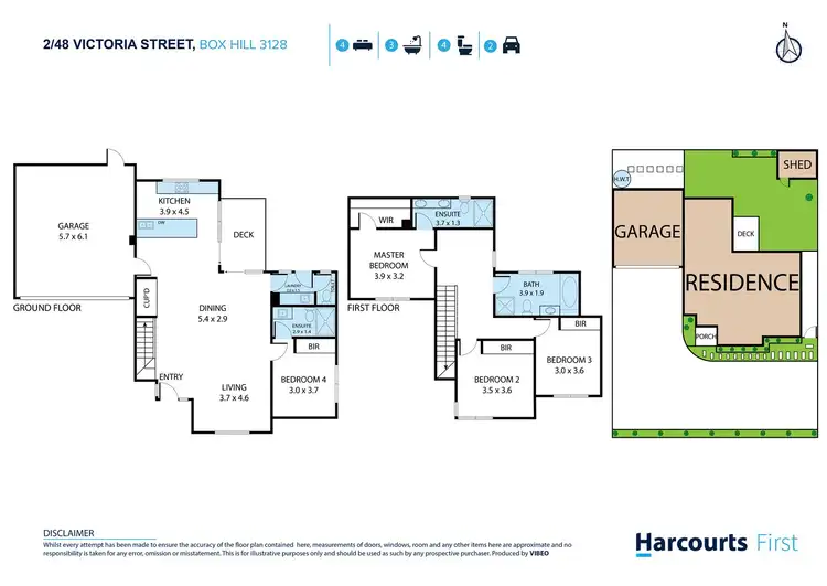 Floorplan of Homely townhouse listing, 2/48 Victoria Street, Box Hill VIC 3128