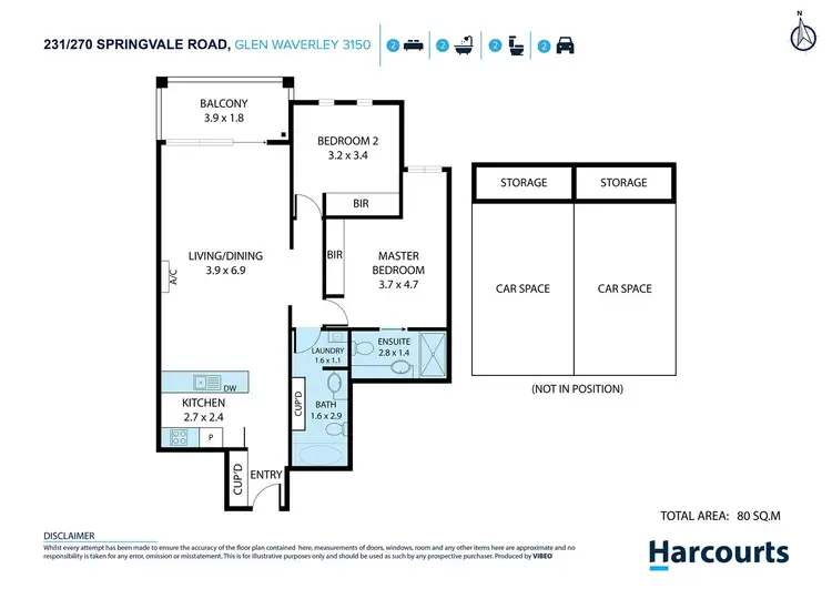 Floorplan of Homely apartment listing, 231/270 Springvale Road, Glen Waverley VIC 3150