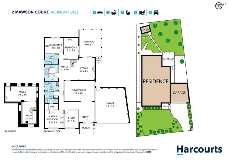Floorplan of Homely house listing, 2 Mawson Court, Vermont VIC 3133