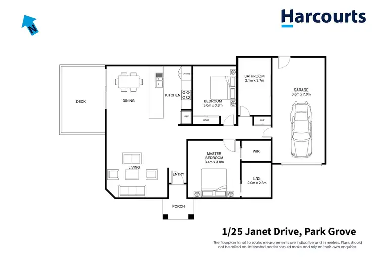 Floorplan of Homely unit listing, 1/25 Janet Drive, Park Grove TAS 7320