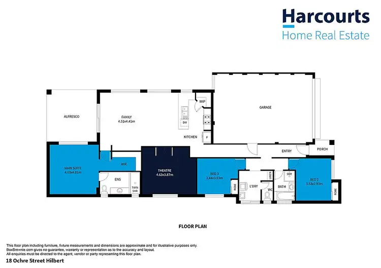 Floorplan of Homely house listing, 18 Ochre Street, Hilbert WA 6112