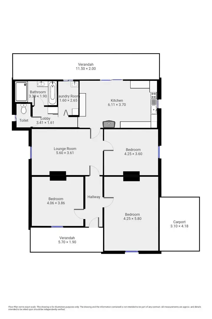 Floorplan of Homely house listing, 8 Railway Street, Peterborough SA 5422