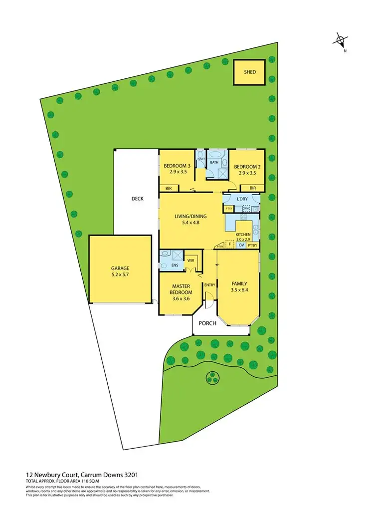 Floorplan of Homely house listing, 12 Newbury Court, Carrum Downs VIC 3201