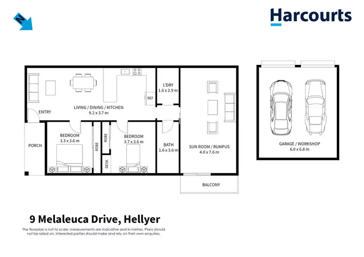 Floorplan of Homely house listing, 9 Melaleuca Drive, Hellyer TAS 7321