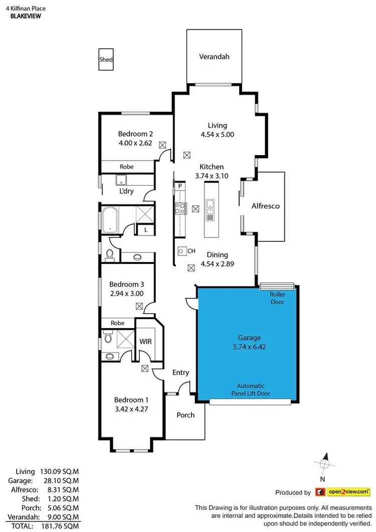 Floorplan of Homely house listing, 4 Kilfinan Place, Blakeview SA 5114