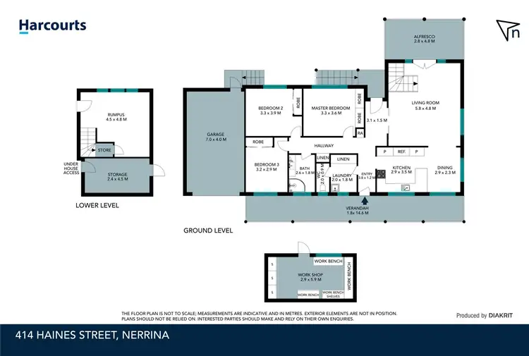 Floorplan of Homely house listing, 414 Haines Street, Nerrina VIC 3350