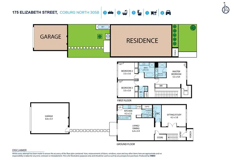 Floorplan of Homely house listing, 175 Elizabeth St, Coburg North VIC 3058