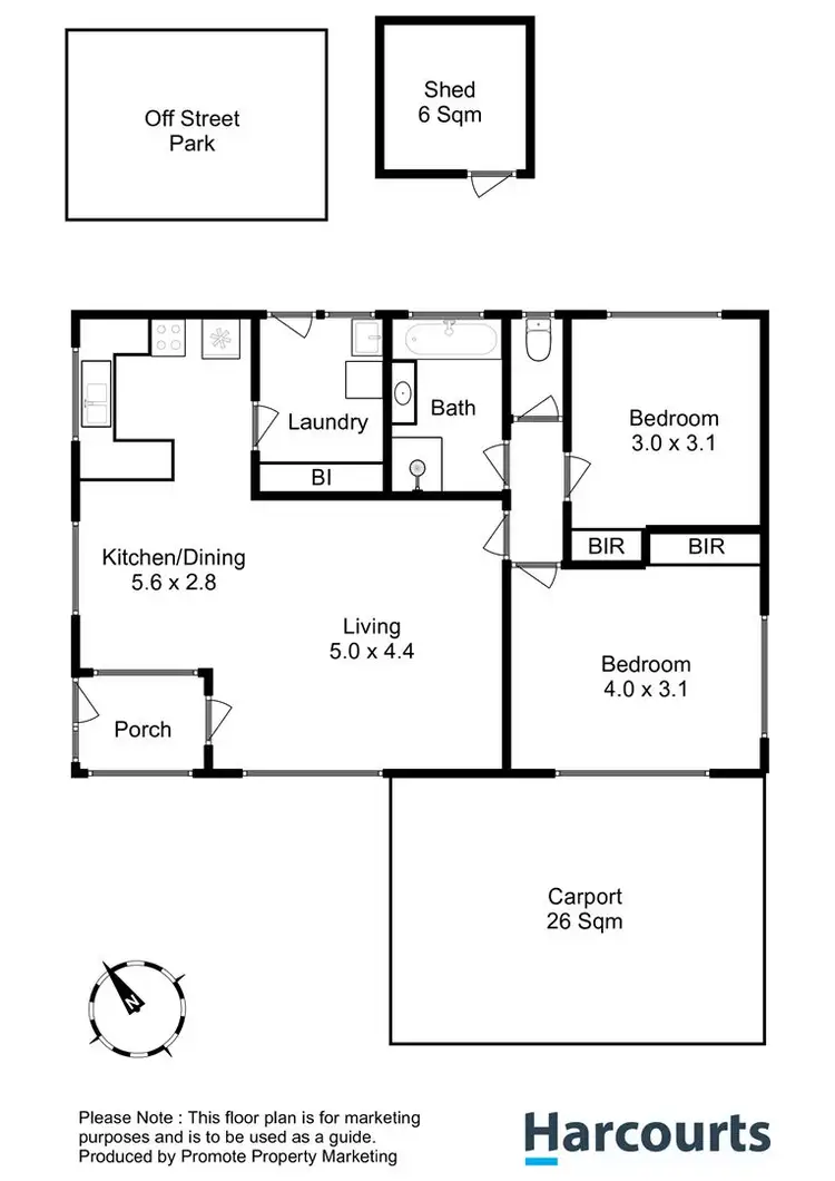 Floorplan of Homely unit listing, 1/4 Dewbay Court, Claremont TAS 7011