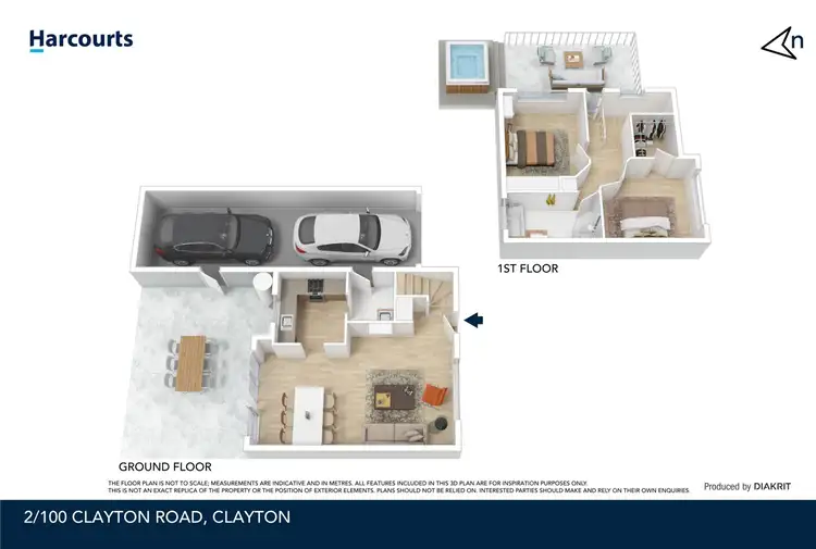 Floorplan of Homely townhouse listing, 2/100 Clayton Road, Clayton VIC 3168