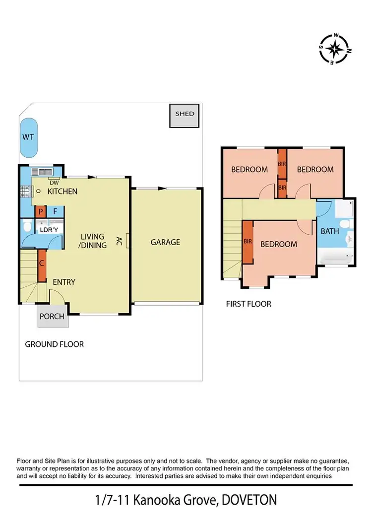 Floorplan of Homely townhouse listing, 1/7-11 Kanooka Grove, Doveton VIC 3177