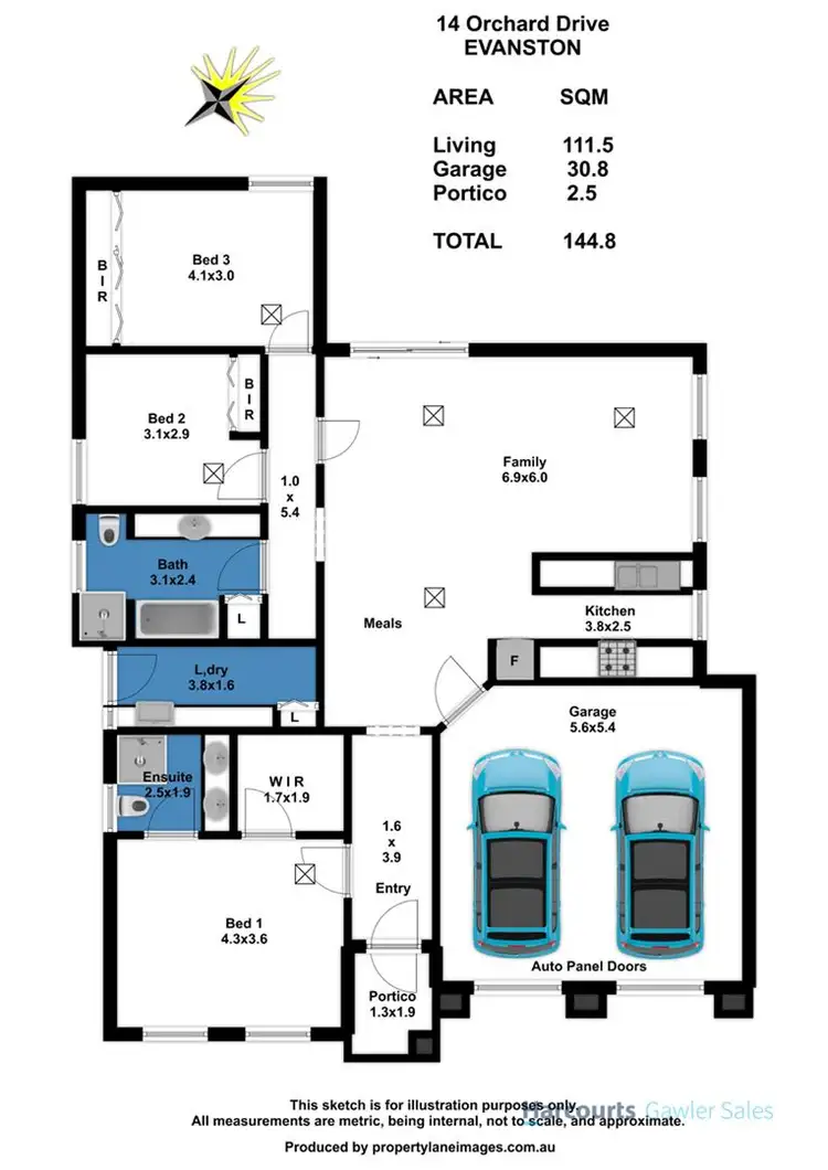 Floorplan of Homely house listing, 14 Orchard Drive, Evanston SA 5116
