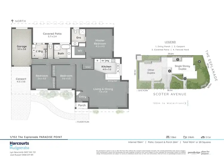 Floorplan of Homely semi-detached listing, 152 The Esplanade, Paradise Point QLD 4216