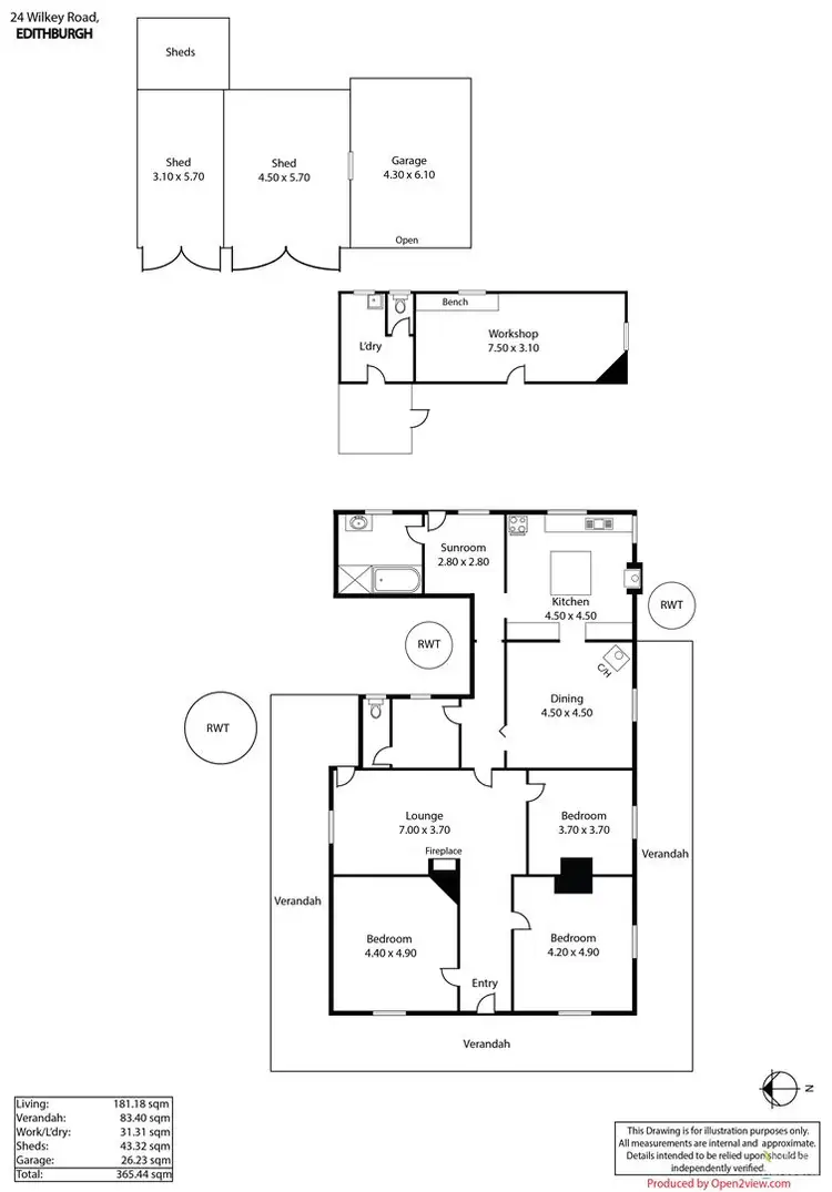 Floorplan of Homely house listing, 24 Wilkey Road, Edithburgh SA 5583