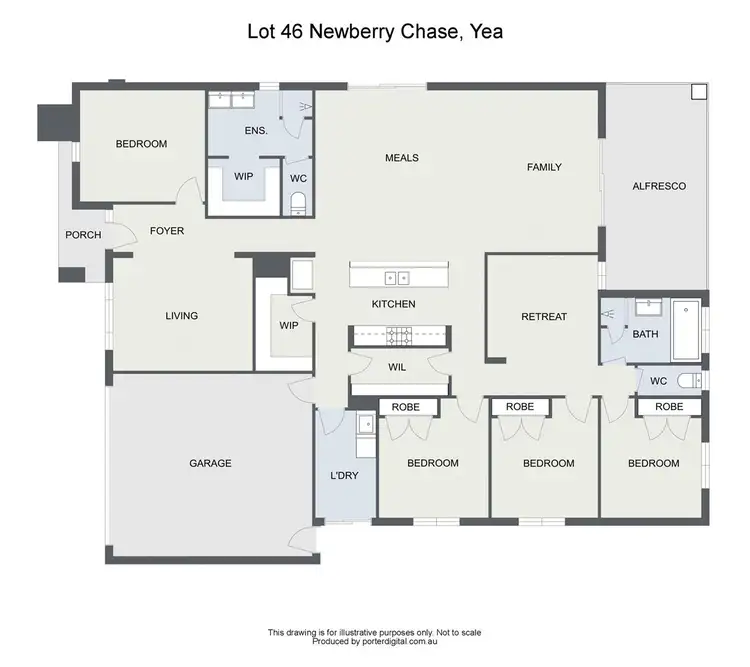 Floorplan of Homely house listing, 22 Newbery chase, Yea VIC 3717