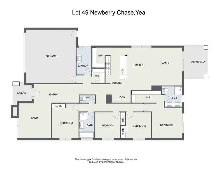 Floorplan of Homely house listing, 16 Newbery chase, Yea VIC 3717