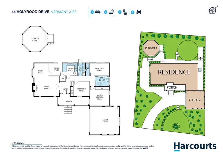 Floorplan of Homely house listing, 44 Holyrood Drive, Vermont VIC 3133