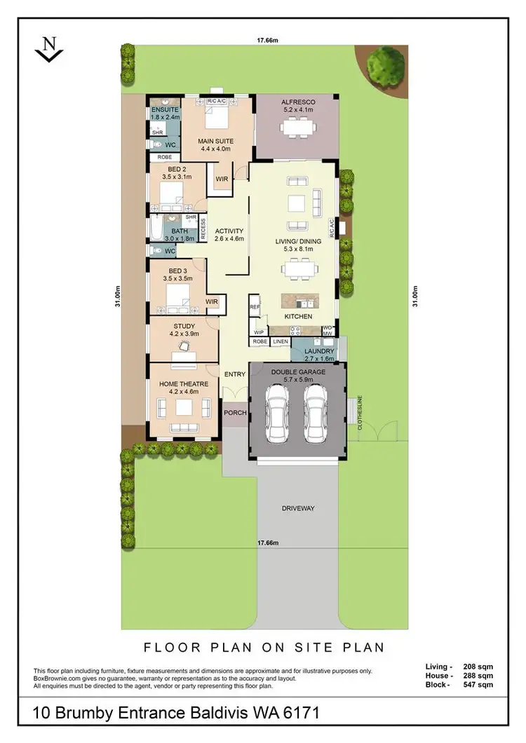 Floorplan of Homely house listing, 10 Brumby Entrance, Baldivis WA 6171