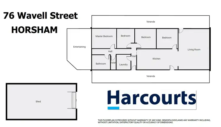 Floorplan of Homely house listing, 76 Wavell Street, Horsham VIC 3400