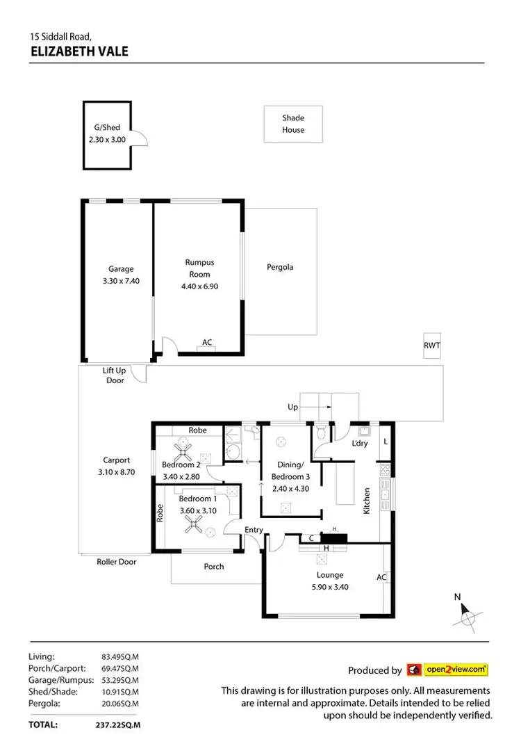 Floorplan of Homely house listing, 15 Siddall Road, Elizabeth Vale SA 5112