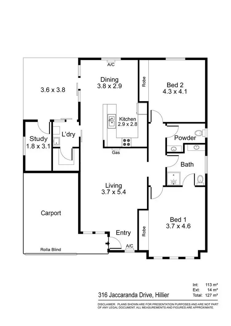 Floorplan of Homely house listing, 36 Hillier Road, 316 Jacaranda, Hillier SA 5116
