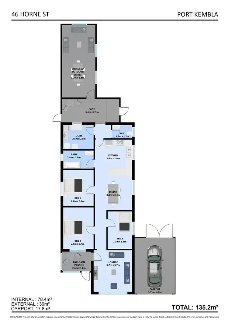 Floorplan of Homely house listing, 46 Horne Street, Port Kembla NSW 2505