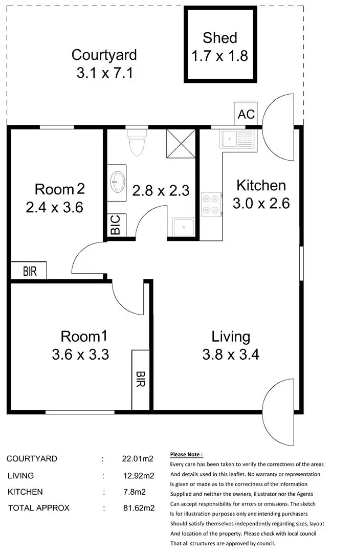 Floorplan of Homely house listing, 1/8 Bartholomew Avenue, Lobethal SA 5241