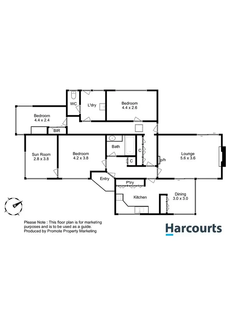 Floorplan of Homely house listing, 6-8 Harrow Place, Taroona TAS 7053