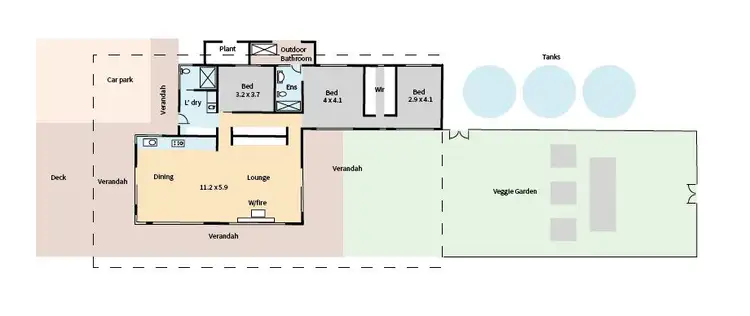 Floorplan of Homely rural property listing, 245 Wannon River Rd, Dunkeld VIC 3294
