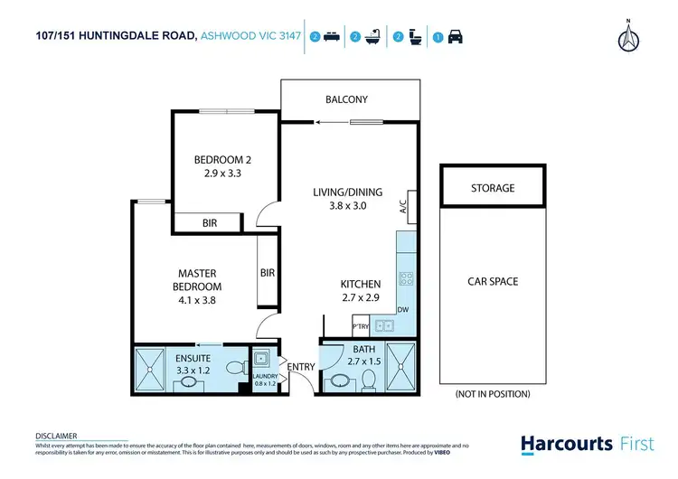 Floorplan of Homely apartment listing, 107/151-153 Huntingdale Road, Ashwood VIC 3147