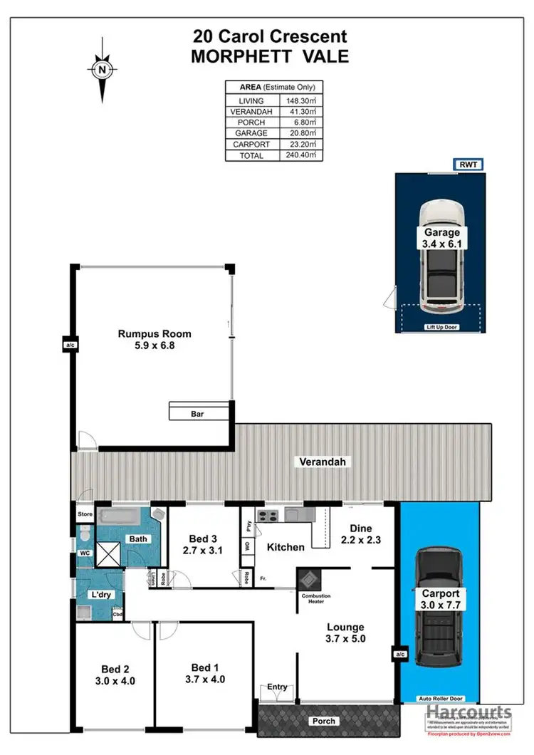 Floorplan of Homely house listing, 20 Carol Crescent, Morphett Vale SA 5162
