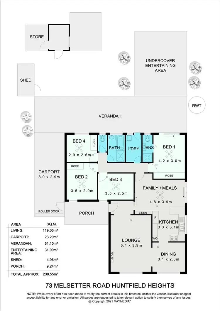 Floorplan of Homely house listing, 73 Melsetter Road, Huntfield Heights SA 5163