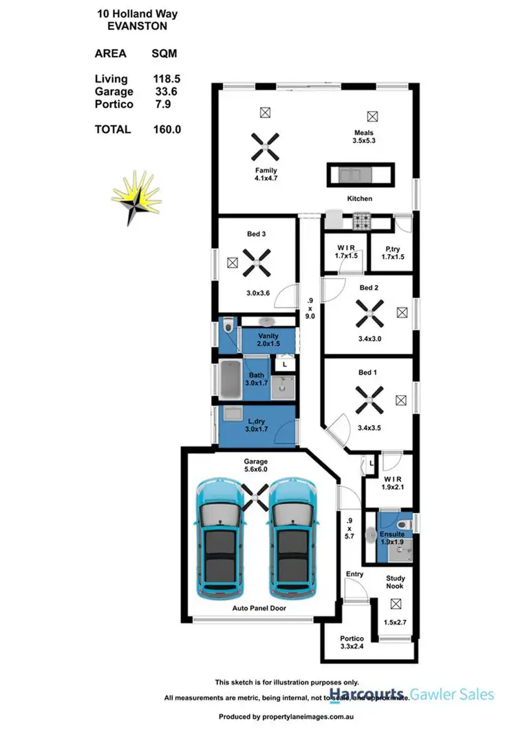 Floorplan of Homely house listing, 10 Holland Way, Evanston SA 5116