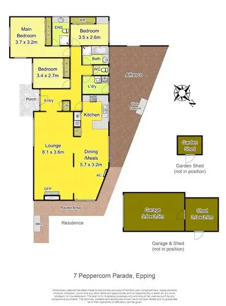 Floorplan of Homely house listing, 7 Peppercorn Parade, Epping VIC 3076