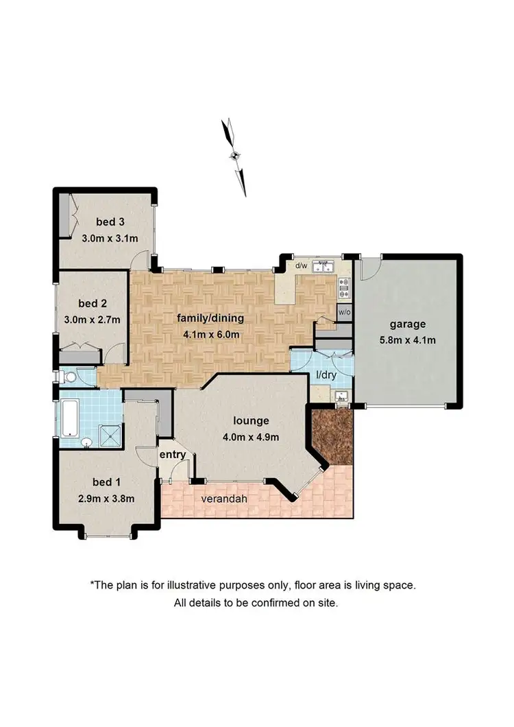 Floorplan of Homely house listing, 1 Amaroo Court, Berwick VIC 3806