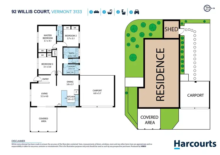 Floorplan of Homely unit listing, 92 Willis Court, Vermont VIC 3133