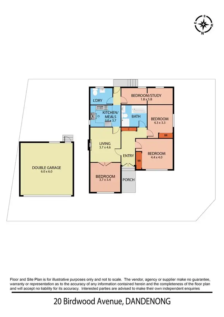 Floorplan of Homely house listing, 20 Birdwood Avenue, Dandenong VIC 3175