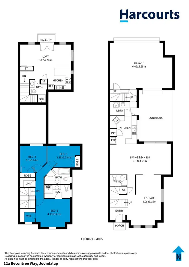 Floorplan of Homely house listing, 12A Becontree Way, Joondalup WA 6027
