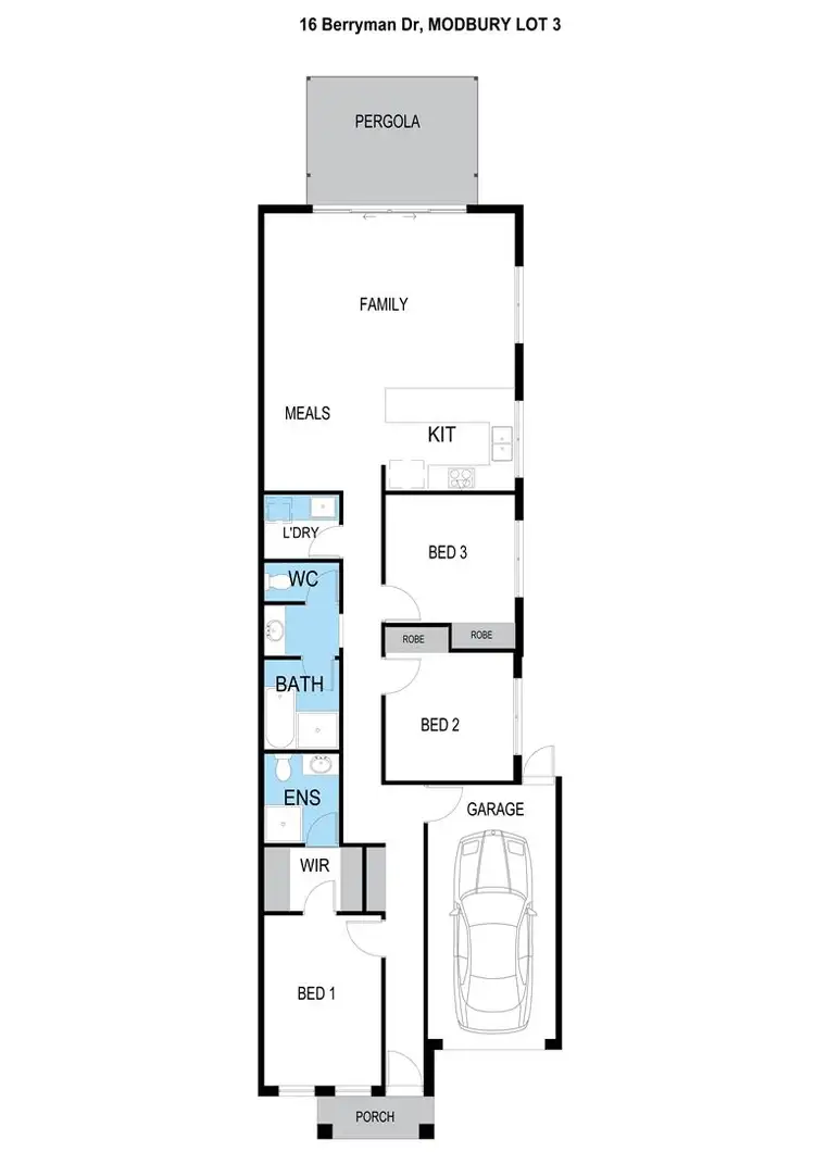 Floorplan of Homely house listing, 16A Berryman Drive, Modbury SA 5092