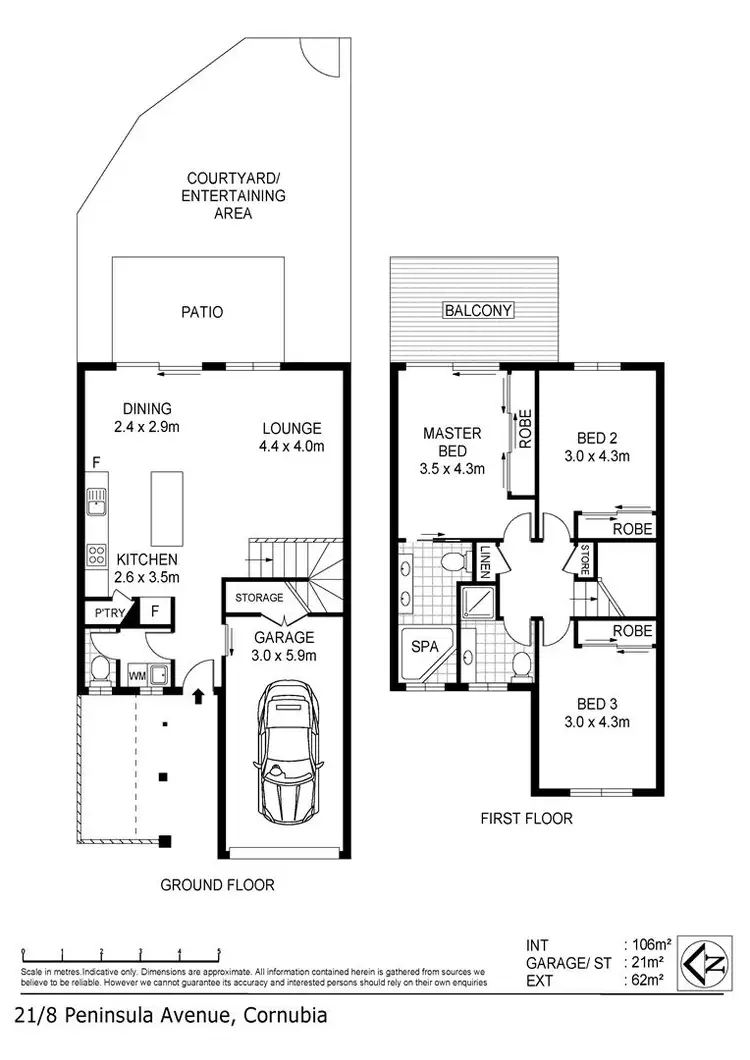 Floorplan of Homely townhouse listing, 21/8 Peninsula Avenue, Cornubia QLD 4130