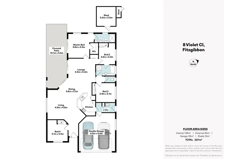 Floorplan of Homely house listing, 8 Violet Close, Fitzgibbon QLD 4018