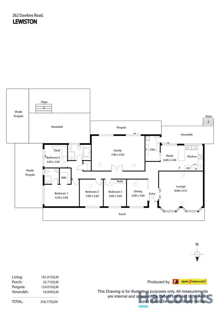 Floorplan of Homely house listing, 262 Dawkins Road, Lewiston SA 5501